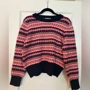 J. Crew Shrunken Fair Isle crewneck sweater